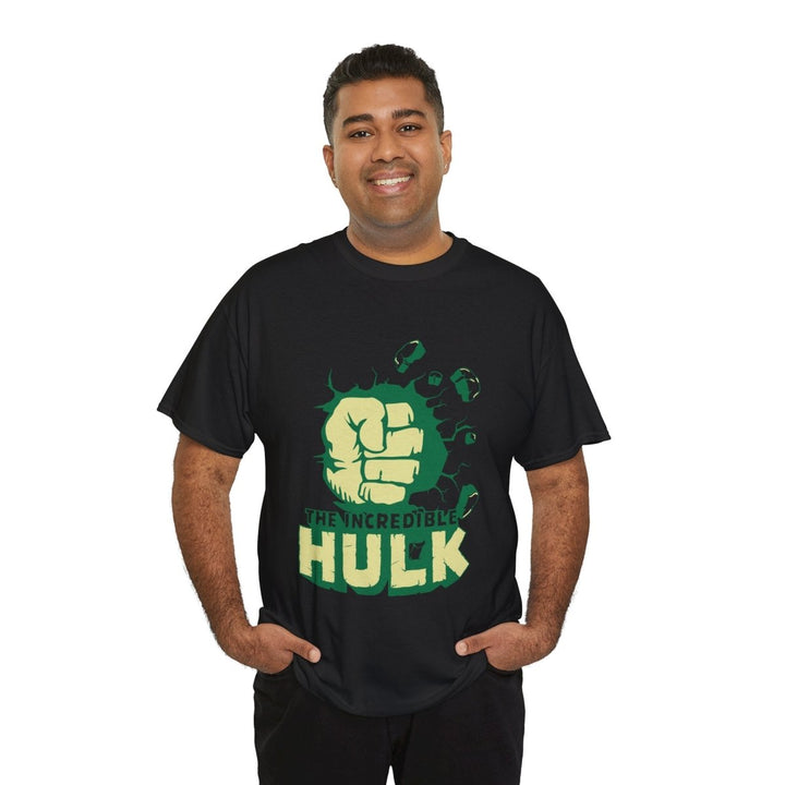 Unisex Heavy Cotton Tee - The Incredible Hulk Graphic Shirt - Black - S - Unisex Heavy Cotton Tee - The Incredible Hulk Graphic Shirt - Tatoo Tee