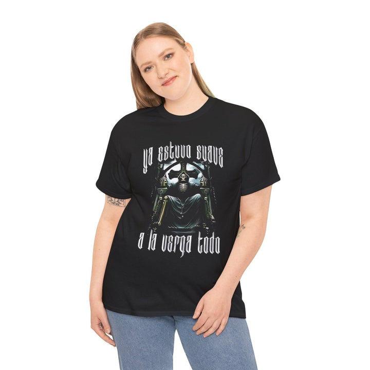 Unisex Heavy Cotton Tee - "Ya Astuvo Suave A La Verga Todo" Graphic Shirt for Bold Statements - Black - S - Unisex Heavy Cotton Tee - "Ya Astuvo Suave A La Verga Todo" Graphic Shirt for Bold Statements - Tatoo Tee