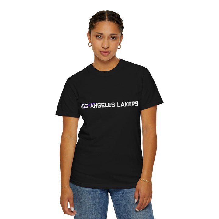 Unisex Lakers Graphic T-Shirt - Celebrate Team Spirit with Carmelo Anthony Design - Black - S - Unisex Lakers Graphic T-Shirt - Celebrate Team Spirit with Carmelo Anthony Design - Tatoo Tee