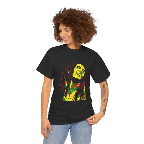 Unisex Marley Heavy Cotton Tee - Black - S - Unisex Marley Heavy Cotton Tee - Tatoo Tee