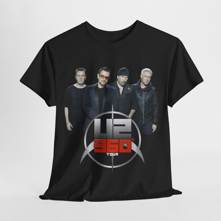 Unisex U2 360 Tour Heavy Cotton Tee - Music Tee for Concert Lovers - Black - S - Unisex U2 360 Tour Heavy Cotton Tee - Music Tee for Concert Lovers - Tatoo Tee