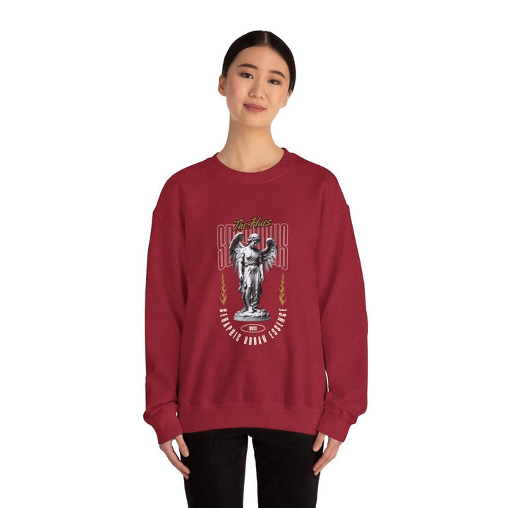 Urban Angel Unisex Heavy Blend™ Crewneck Sweatshirt - Streetwear Style - Antique Cherry Red - S - Urban Angel Unisex Heavy Blend™ Crewneck Sweatshirt - Streetwear Style - Tatoo Tee