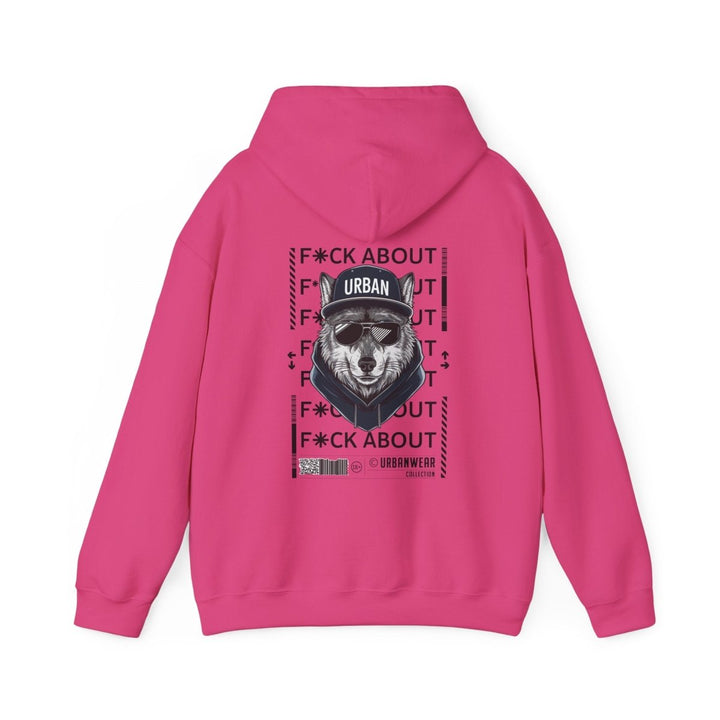 Urban Bear Graphic Hoodie – Unisex Heavy Blend™ - Heliconia - S - Urban Bear Graphic Hoodie – Unisex Heavy Blend™ - Tatoo Tee