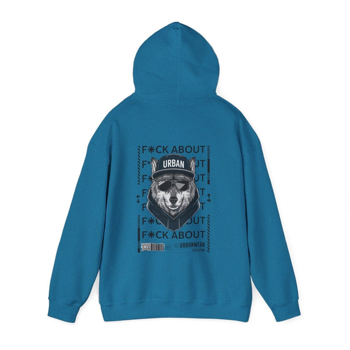 Urban Bear Graphic Hoodie – Unisex Heavy Blend™ - Heliconia - S - Urban Bear Graphic Hoodie – Unisex Heavy Blend™ - Tatoo Tee