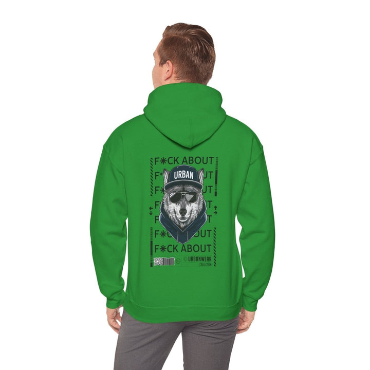 Urban Bear Graphic Hoodie – Unisex Heavy Blend™ - Irish Green - S - Urban Bear Graphic Hoodie – Unisex Heavy Blend™ - Tatoo Tee