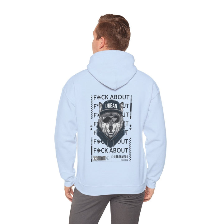 Urban Bear Graphic Hoodie – Unisex Heavy Blend™ - Light Blue - S - Urban Bear Graphic Hoodie – Unisex Heavy Blend™ - Tatoo Tee
