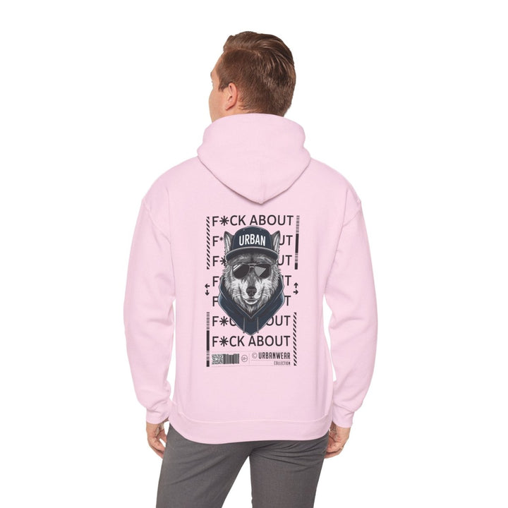Urban Bear Graphic Hoodie – Unisex Heavy Blend™ - Light Pink - S - Urban Bear Graphic Hoodie – Unisex Heavy Blend™ - Tatoo Tee