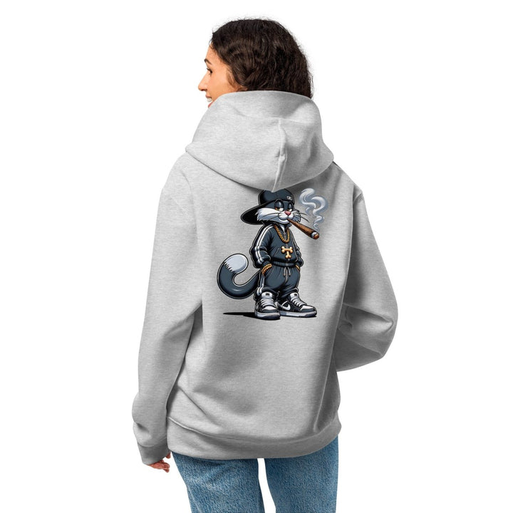 Urban Gangster Cat Oversized heavyweight hoodie - Athletic Heather - S - Product mockup - Tatoo Tee