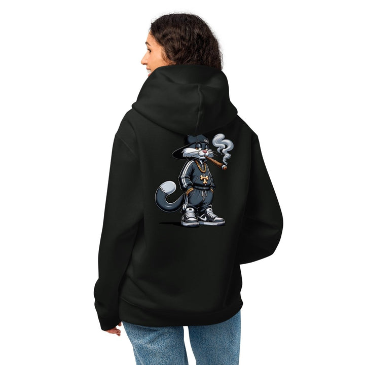Urban Gangster Cat Oversized heavyweight hoodie - Vintage Black - S - Product mockup - Tatoo Tee
