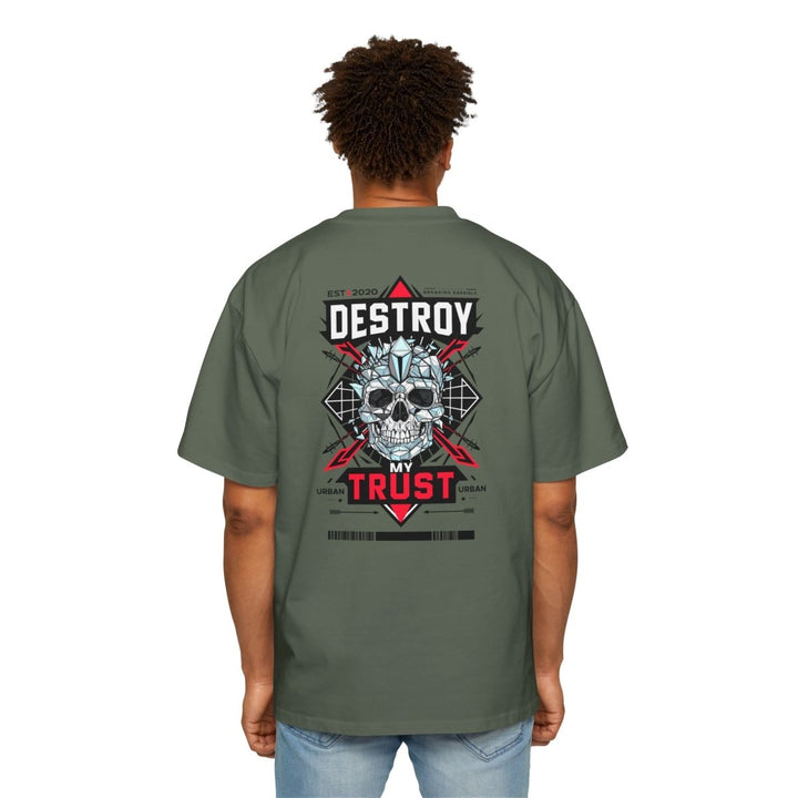 Urban Graphic Tee - "DESTROY MY TRUST" Skull Design - Midnight Blue - S - Urban Graphic Tee - "DESTROY MY TRUST" Skull Design - Tatoo Tee