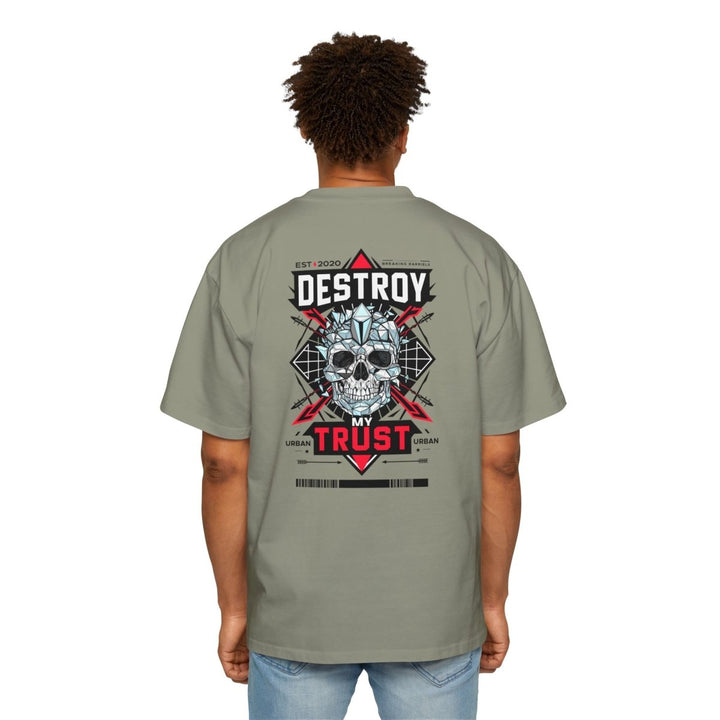 Urban Graphic Tee - "DESTROY MY TRUST" Skull Design - Midnight Blue - S - Urban Graphic Tee - "DESTROY MY TRUST" Skull Design - Tatoo Tee