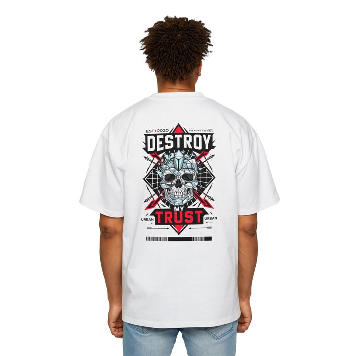 Urban Graphic Tee - "DESTROY MY TRUST" Skull Design - Midnight Blue - S - Urban Graphic Tee - "DESTROY MY TRUST" Skull Design - Tatoo Tee