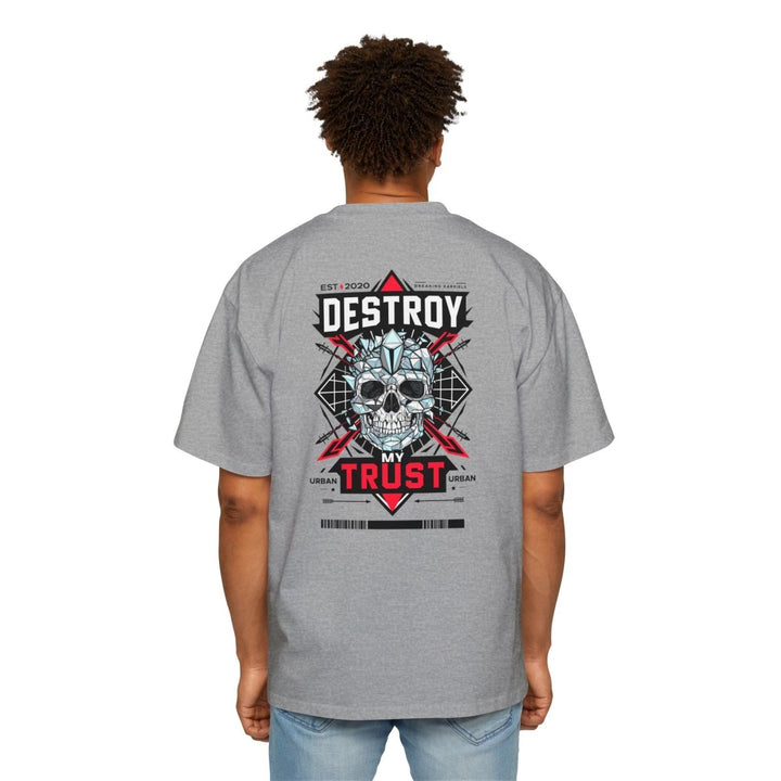 Urban Graphic Tee - "DESTROY MY TRUST" Skull Design - Midnight Blue - S - Urban Graphic Tee - "DESTROY MY TRUST" Skull Design - Tatoo Tee