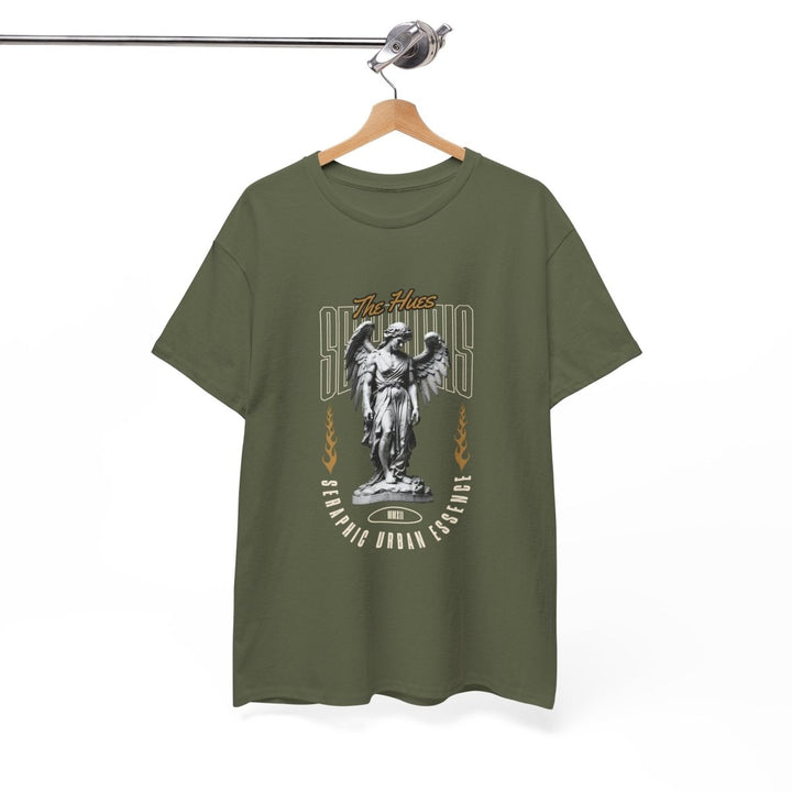 Urban Statue Unisex Heavy Cotton Tee - Stylish Graphic Tee for Trendsetters - Antique Cherry Red - S - Urban Statue Unisex Heavy Cotton Tee - Stylish Graphic Tee for Trendsetters - Tatoo Tee
