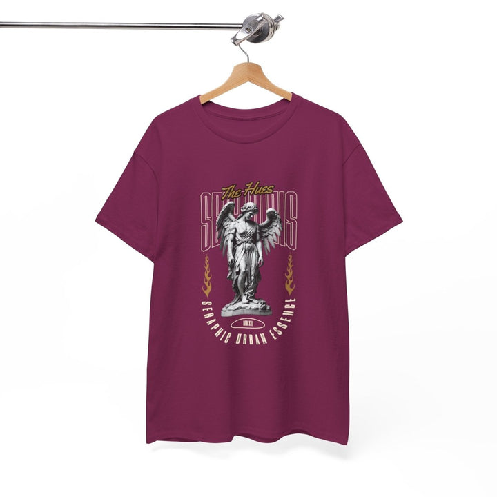 Urban Statue Unisex Heavy Cotton Tee - Stylish Graphic Tee for Trendsetters - Antique Cherry Red - S - Urban Statue Unisex Heavy Cotton Tee - Stylish Graphic Tee for Trendsetters - Tatoo Tee