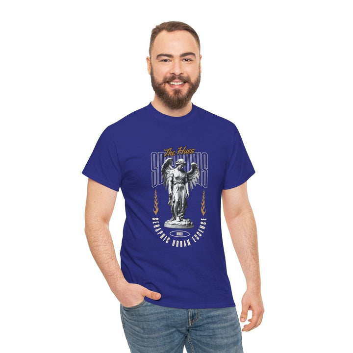 Urban Statue Unisex Heavy Cotton Tee - Stylish Graphic Tee for Trendsetters - Antique Cherry Red - S - Urban Statue Unisex Heavy Cotton Tee - Stylish Graphic Tee for Trendsetters - Tatoo Tee