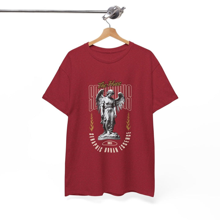 Urban Statue Unisex Heavy Cotton Tee - Stylish Graphic Tee for Trendsetters - Antique Cherry Red - S - Urban Statue Unisex Heavy Cotton Tee - Stylish Graphic Tee for Trendsetters - Tatoo Tee