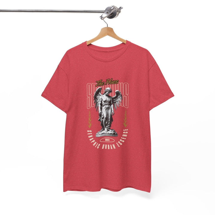 Urban Statue Unisex Heavy Cotton Tee - Stylish Graphic Tee for Trendsetters - Antique Cherry Red - S - Urban Statue Unisex Heavy Cotton Tee - Stylish Graphic Tee for Trendsetters - Tatoo Tee