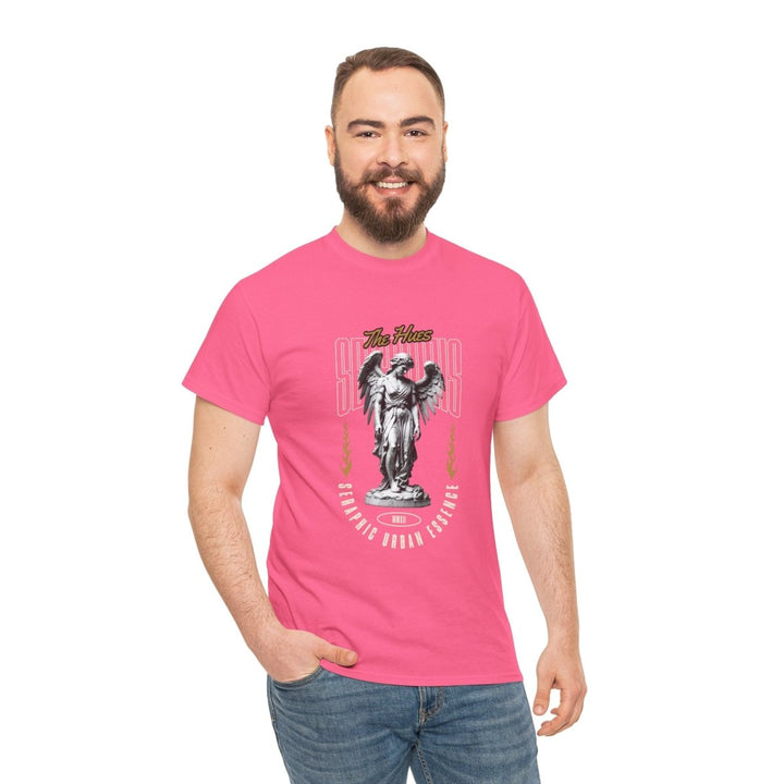 Urban Statue Unisex Heavy Cotton Tee - Stylish Graphic Tee for Trendsetters - Antique Cherry Red - S - Urban Statue Unisex Heavy Cotton Tee - Stylish Graphic Tee for Trendsetters - Tatoo Tee