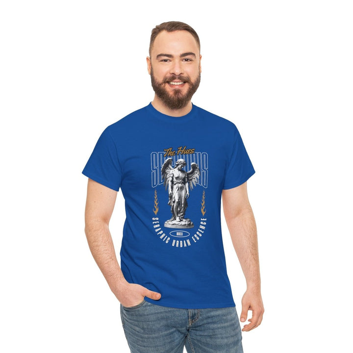 Urban Statue Unisex Heavy Cotton Tee - Stylish Graphic Tee for Trendsetters - Antique Cherry Red - S - Urban Statue Unisex Heavy Cotton Tee - Stylish Graphic Tee for Trendsetters - Tatoo Tee