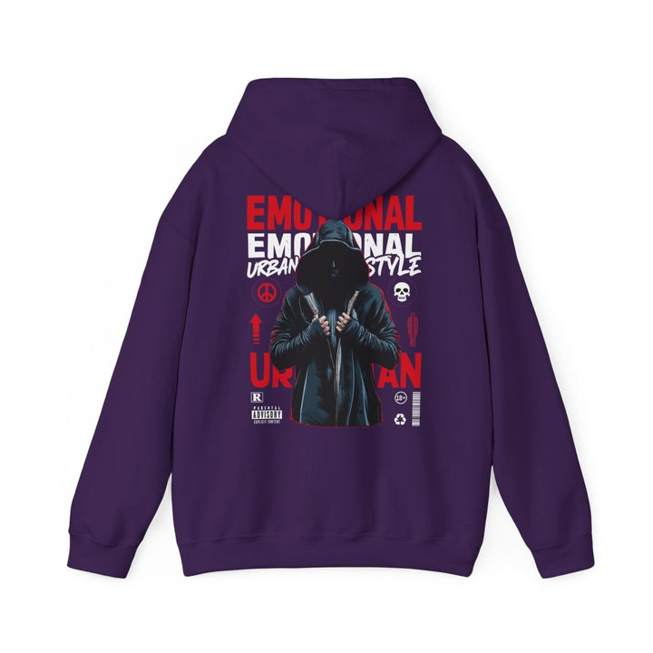 Urban Style Emotional Hoodie - Unisex Heavy Blend™ Sweatshirt - Purple - S - Urban Style Emotional Hoodie - Unisex Heavy Blend™ Sweatshirt - Tatoo Tee