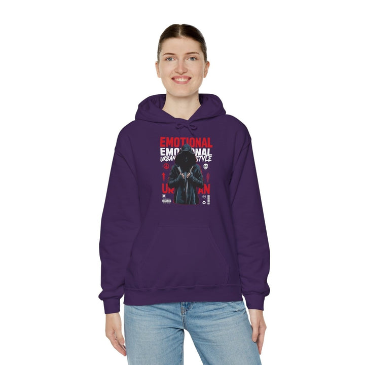 Urban Style Emotional Hoodie - Unisex Heavy Blend™ Sweatshirt - Purple - S - Urban Style Emotional Hoodie - Unisex Heavy Blend™ Sweatshirt - Tatoo Tee
