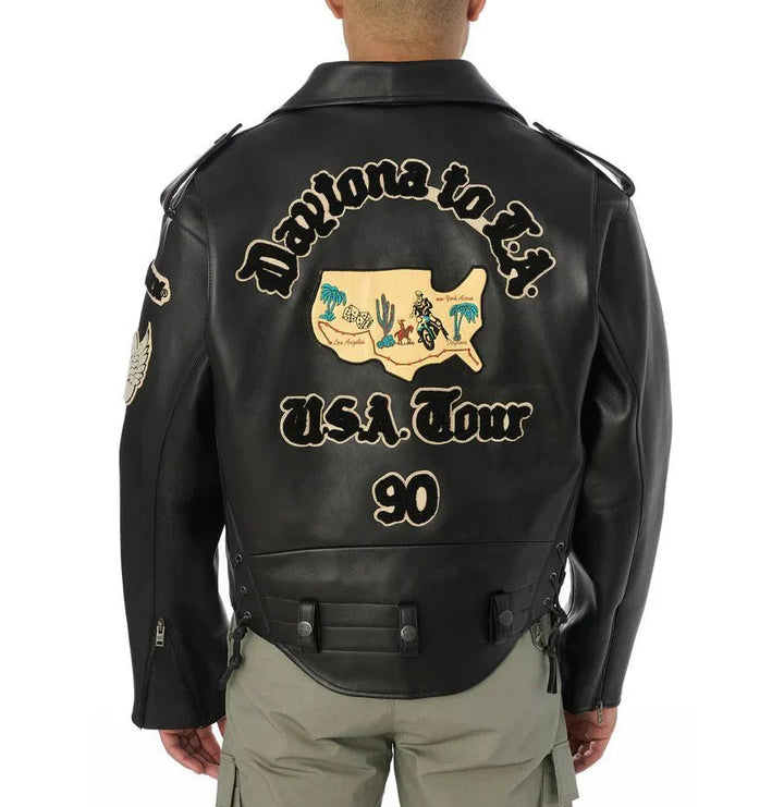 USA Tour Motorcycle Jacket - Male - XS - USA Tour Motorcycle Jacket - Tatoo Tee