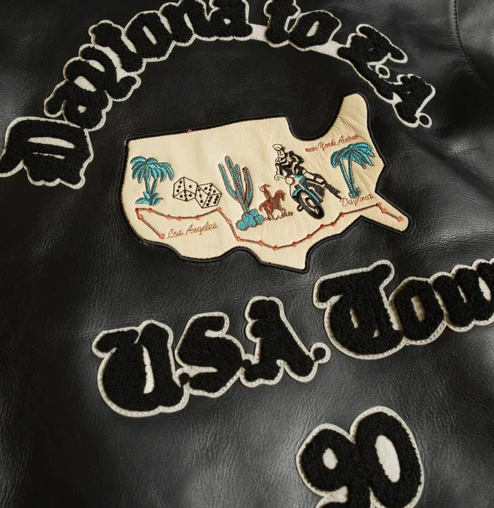 USA Tour Motorcycle Jacket - Male - XS - USA Tour Motorcycle Jacket - Tatoo Tee