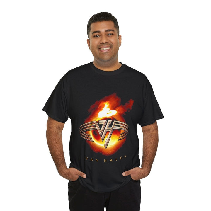 Van Halen Vintage Unisex Heavy Cotton Tee - Classic Rock Band T-Shirt for Music Lovers - Black - S - Van Halen Vintage Unisex Heavy Cotton Tee - Classic Rock Band T-Shirt for Music Lovers - Tatoo Tee
