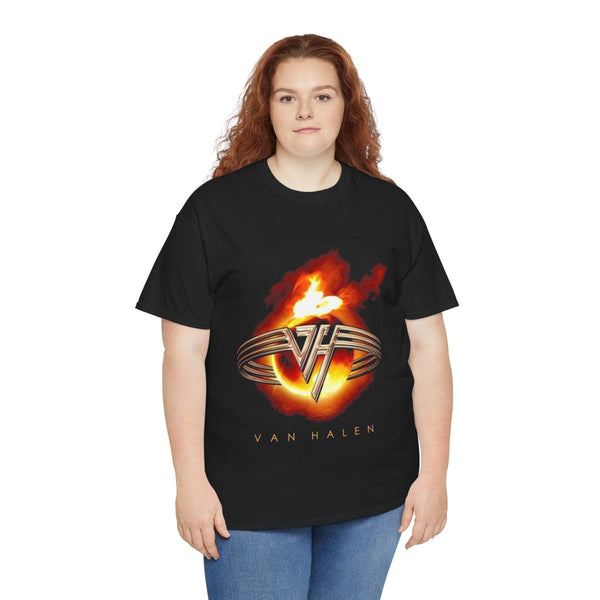 Van Halen Vintage Unisex Heavy Cotton Tee - Classic Rock Band T-Shirt for Music Lovers - Black - S - Van Halen Vintage Unisex Heavy Cotton Tee - Classic Rock Band T-Shirt for Music Lovers - Tatoo Tee