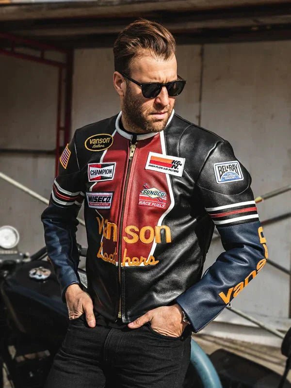 Vanson Star Leather Jacket - Female - XS - Vanson Star Leather Jacket - Tatoo Tee