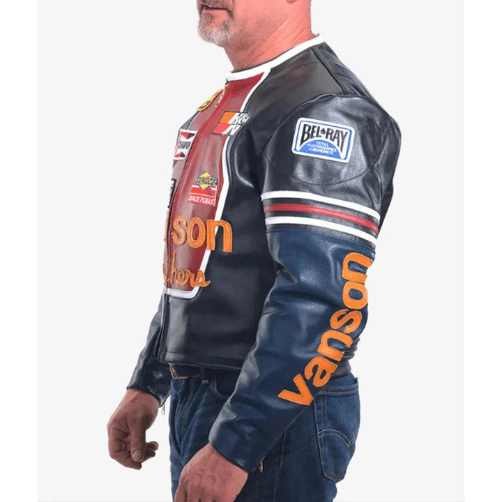 Vanson Star Leather Jacket - Female - XS - Vanson Star Leather Jacket - Tatoo Tee