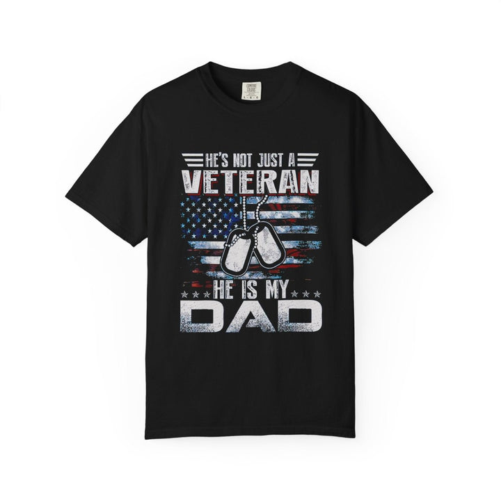 Veteran Dad Unisex T-Shirt - Patriotic Gift for Father's Day - Black - S - Veteran Dad Unisex T-Shirt - Patriotic Gift for Father's Day - Tatoo Tee