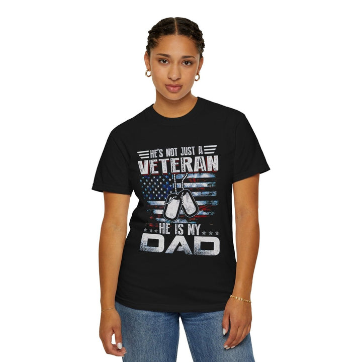 Veteran Dad Unisex T-Shirt - Patriotic Gift for Father's Day - Black - S - Veteran Dad Unisex T-Shirt - Patriotic Gift for Father's Day - Tatoo Tee