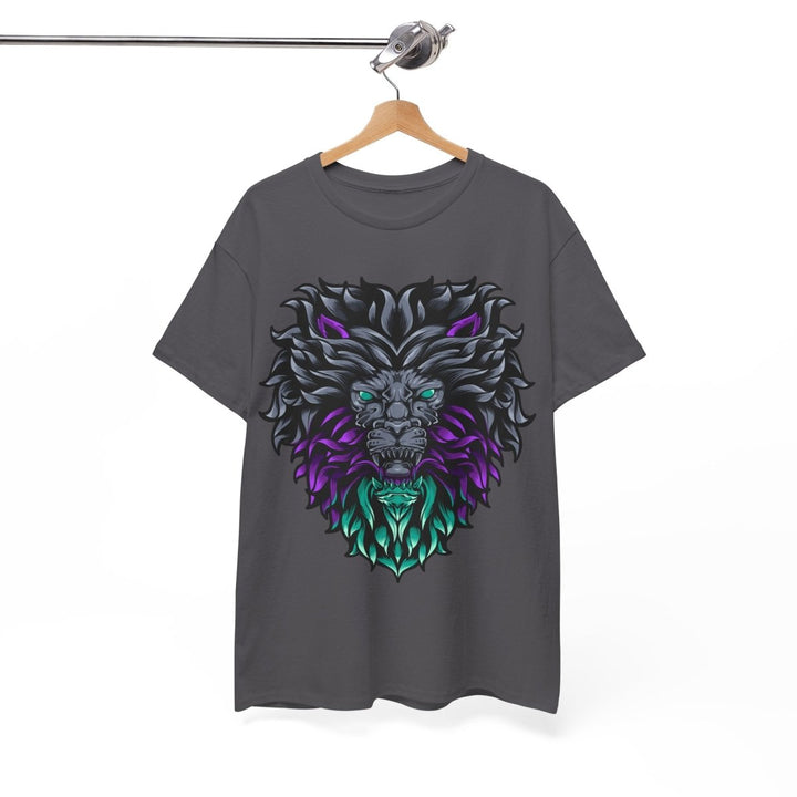 Vibrant Lion Graphic Unisex Heavy Cotton Tee - Wild Spirit Wear - Azalea - S - Vibrant Lion Graphic Unisex Heavy Cotton Tee - Wild Spirit Wear - Tatoo Tee