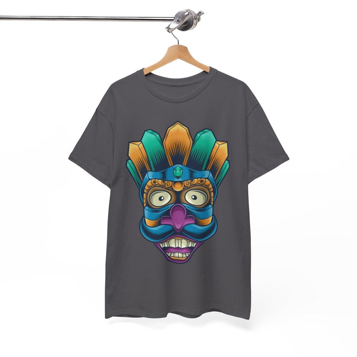 Vibrant Tribal Art Unisex Heavy Cotton Tee - Cardinal Red - S - Vibrant Tribal Art Unisex Heavy Cotton Tee - Tatoo Tee
