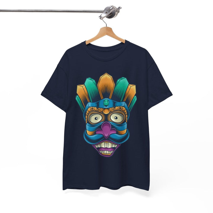 Vibrant Tribal Art Unisex Heavy Cotton Tee - Cardinal Red - S - Vibrant Tribal Art Unisex Heavy Cotton Tee - Tatoo Tee