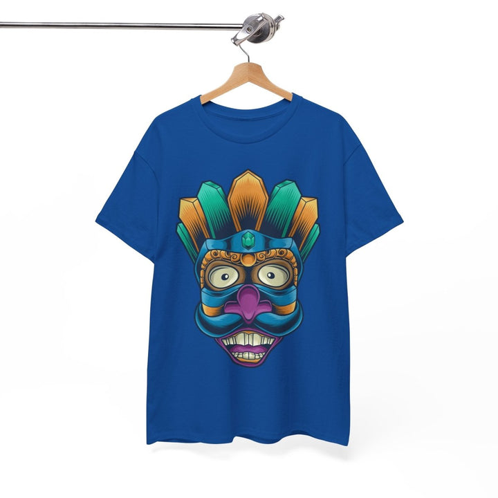Vibrant Tribal Art Unisex Heavy Cotton Tee - Cardinal Red - S - Vibrant Tribal Art Unisex Heavy Cotton Tee - Tatoo Tee