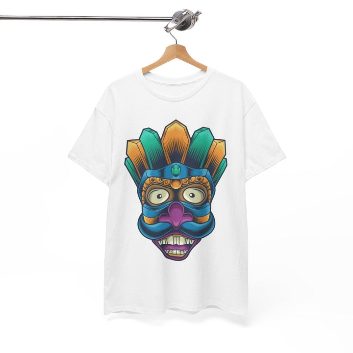 Vibrant Tribal Art Unisex Heavy Cotton Tee - Cardinal Red - S - Vibrant Tribal Art Unisex Heavy Cotton Tee - Tatoo Tee