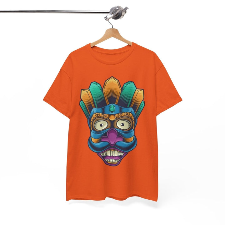 Vibrant Tribal Art Unisex Heavy Cotton Tee - Cardinal Red - S - Vibrant Tribal Art Unisex Heavy Cotton Tee - Tatoo Tee