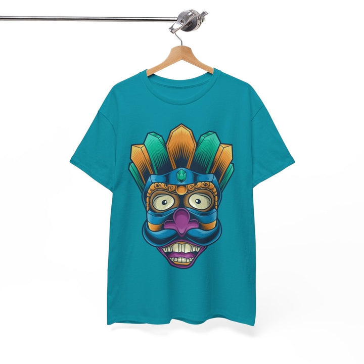 Vibrant Tribal Art Unisex Heavy Cotton Tee - Cardinal Red - S - Vibrant Tribal Art Unisex Heavy Cotton Tee - Tatoo Tee