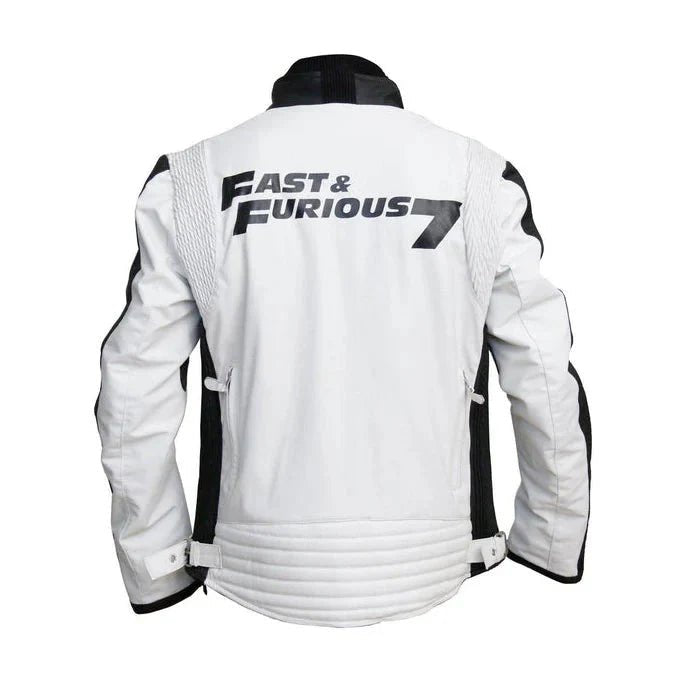 Vin Diesel Fast and Furious 7 Leather Jacket - Male - XS - Vin Diesel Fast and Furious 7 Leather Jacket - Tatoo Tee