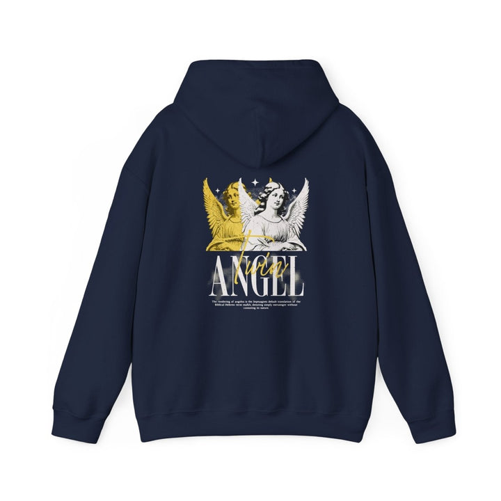 Vintage Angel Graphic Hoodie - Unisex Heavy Blend Sweatshirt - Purple - S - Vintage Angel Graphic Hoodie - Unisex Heavy Blend Sweatshirt - Tatoo Tee