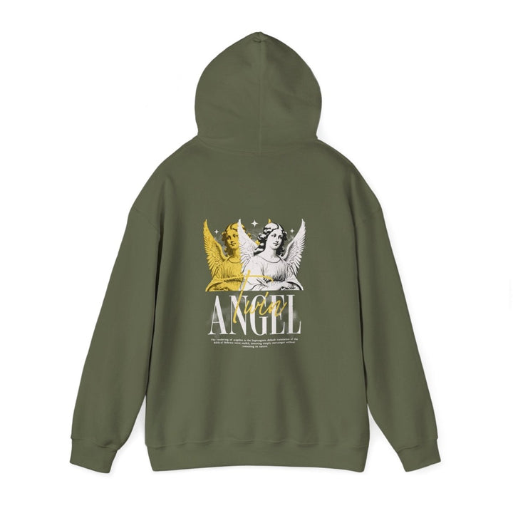 Vintage Angel Graphic Hoodie - Unisex Heavy Blend Sweatshirt - Purple - S - Vintage Angel Graphic Hoodie - Unisex Heavy Blend Sweatshirt - Tatoo Tee