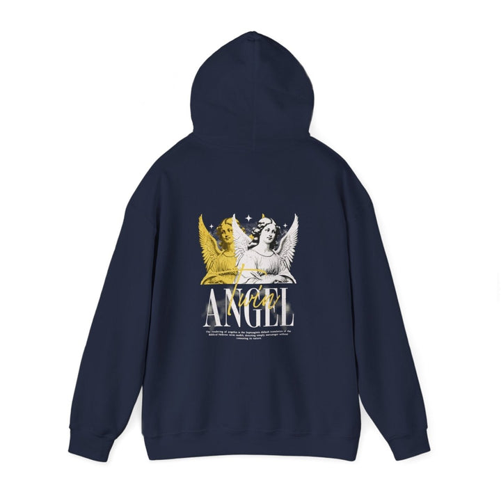 Vintage Angel Graphic Hoodie - Unisex Heavy Blend Sweatshirt - Purple - S - Vintage Angel Graphic Hoodie - Unisex Heavy Blend Sweatshirt - Tatoo Tee