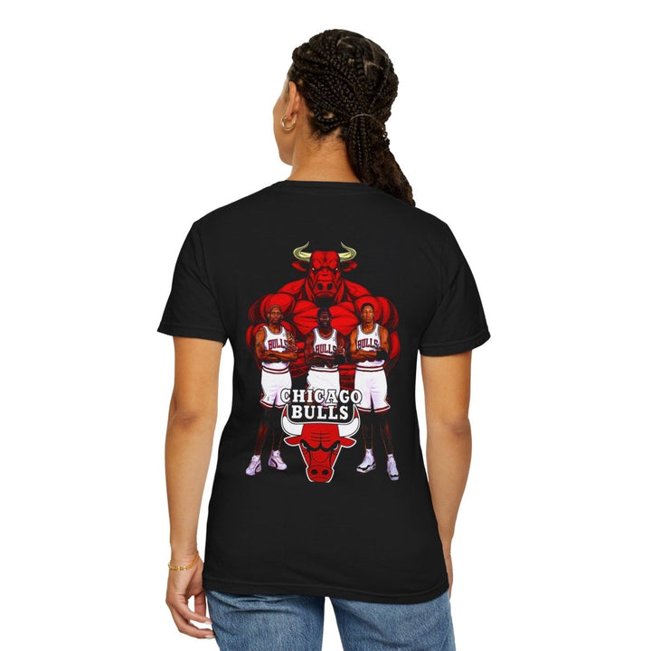Vintage Chicago Bulls Graphic T-Shirt - Unisex Garment - Dyed Tee - Black - S - Vintage Chicago Bulls Graphic T-Shirt - Unisex Garment - Dyed Tee - Tatoo Tee