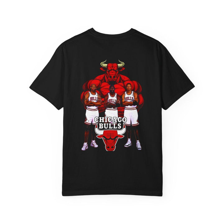 Vintage Chicago Bulls Graphic T-Shirt - Unisex Garment - Dyed Tee - Black - S - Vintage Chicago Bulls Graphic T-Shirt - Unisex Garment - Dyed Tee - Tatoo Tee