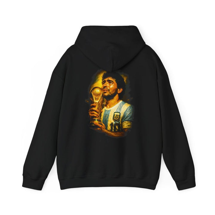 Vintage Diego Maradona Hooded Sweatshirt, Sports Hoodie - Black - S - Vintage Diego Maradona Hooded Sweatshirt, Sports Hoodie - Tatoo Tee