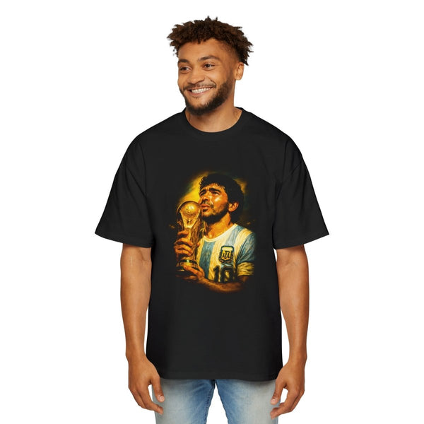 Vintage Diego Maradona Legend Tee - Men's Oversized T-Shirt - S - Black - Vintage Diego Maradona Legend Tee - Men's Oversized T-Shirt - Tatoo Tee