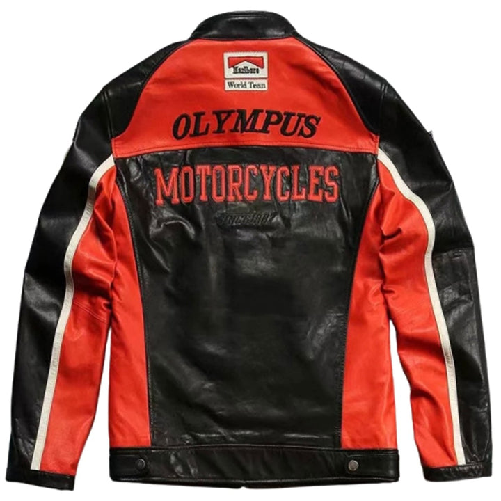 Vintage Ferrari Leather Motorcycle Jacket - XS - Vintage Ferrari Leather Motorcycle Jacket - Tatoo Tee